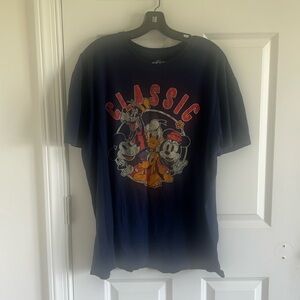 Disney Classic Blue T-Shirt Minnie Goofy Pluto Donald Duck Size 2X